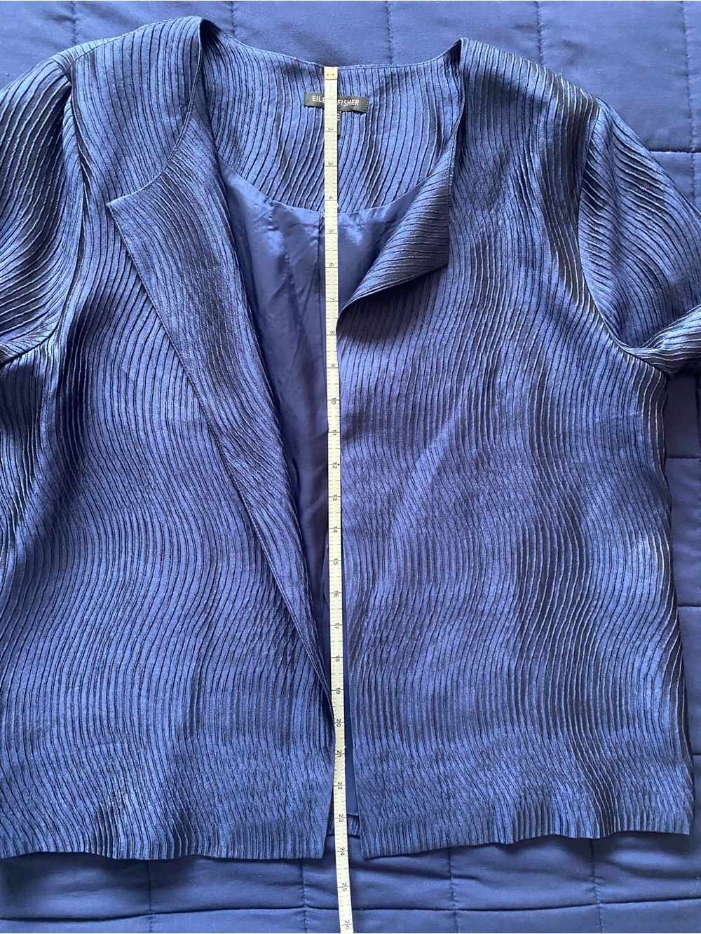 Eileen Fisher Textured Silk Blend Jacket - Picture 7 of 10